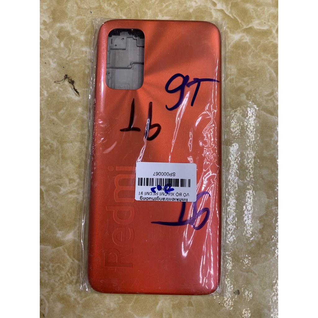 Bộ vỏ, xương điện thoại xiaomi Redmi 9T - gồm xương lưng, sườn, phím âm lượng