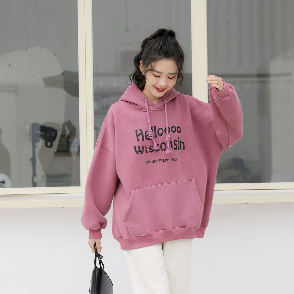 Áo Khoác Hoodie unisex  FREESHIP  Áo khoác nỉ hoodie in chữ HALO đỏ chất nỉ dày dặn