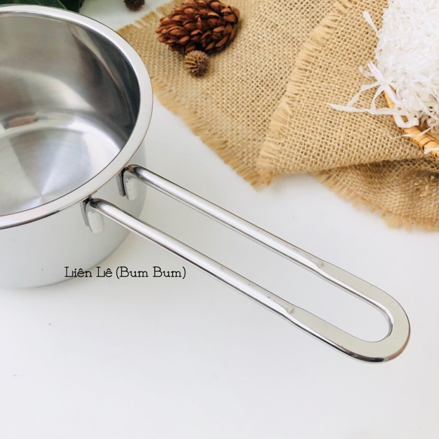 Nồi quánh bột - Nồi nấu cháo - Nấu canh cho bé Inox 430 Fivestar -14cm