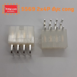 [10 chiếc] giắc ô tô, xe máy Header 5557 5569 2x4P đực cong
