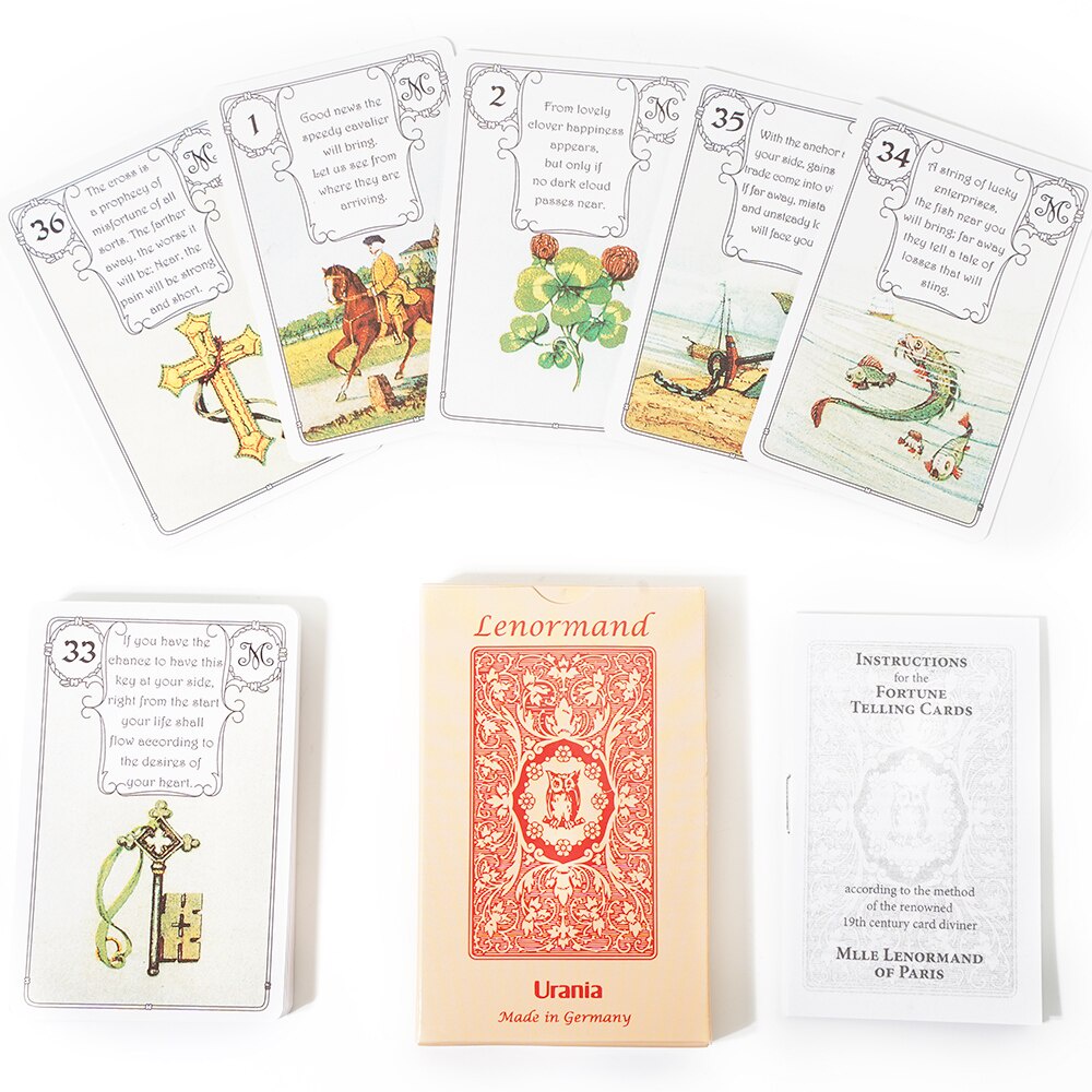 Bộ Bài  Lenormand Urania JMC Red Owl Tarot M1