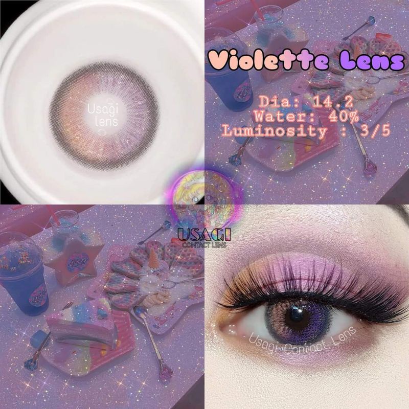 Violette Lens:  lens cao cấp lens hai màu cosplay Eula
