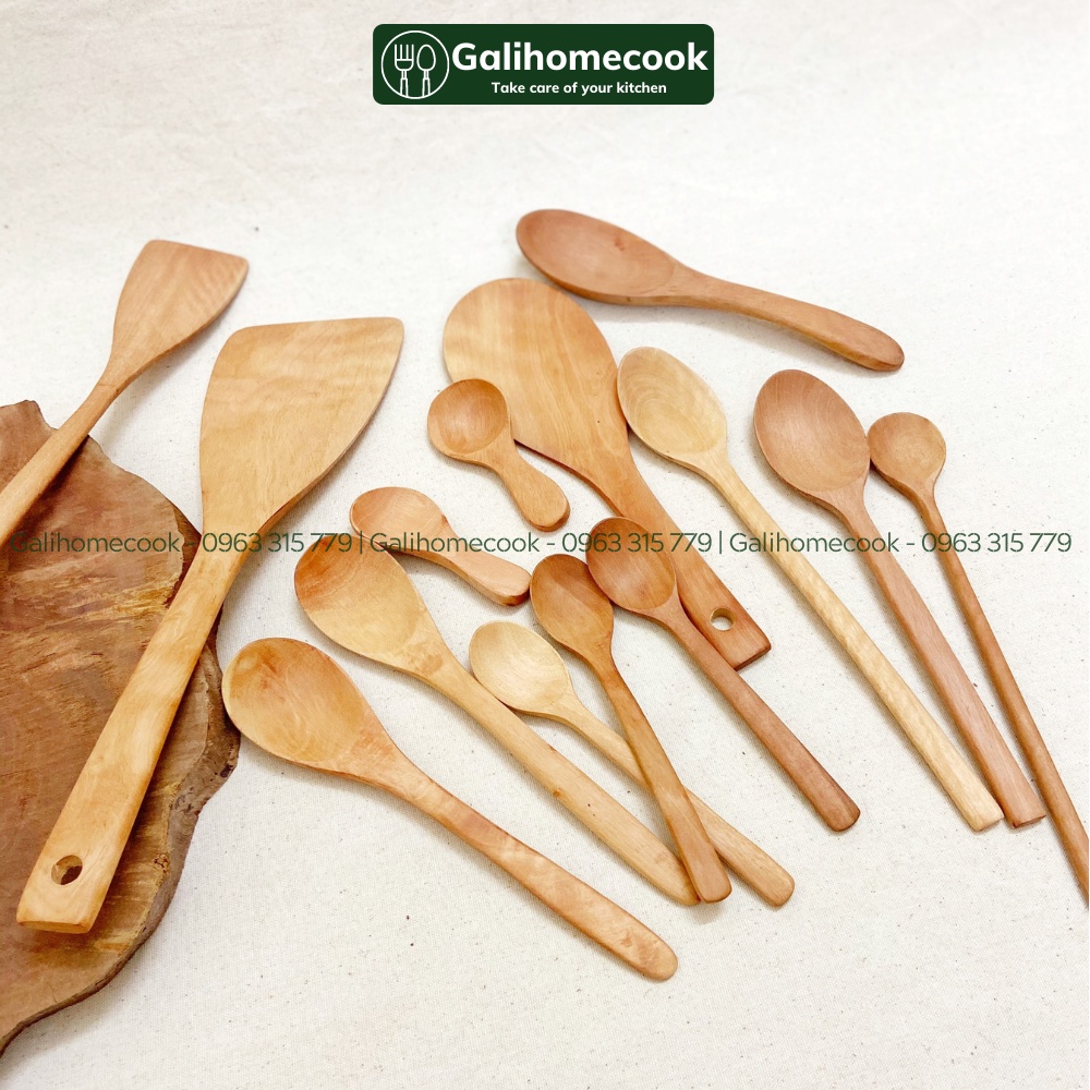 [Mã LIFE20KALL giảm 10% đơn 50K] [VIDEO QUAY THẬT] Thìa gỗ nhãn mộc xuất Nhật | Longan wood Spoon Galihomecook TGN