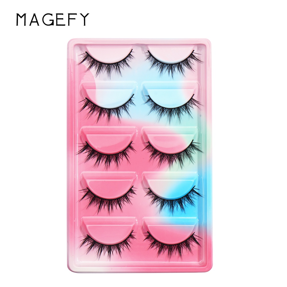 Bộ 5 cặp mi giả 3D MAGEFY dài và dày tự nhiên