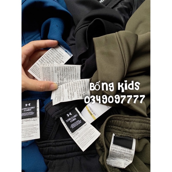 Bộ Nỉ Bé Trai Thể Thao Cổ Zip UA