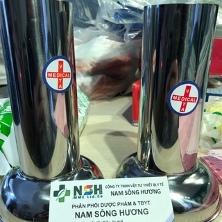 Ống lọ inox cắm pen, kéo y tế, lọ cắm pen cao cấp Cỡ đại 5x16cm