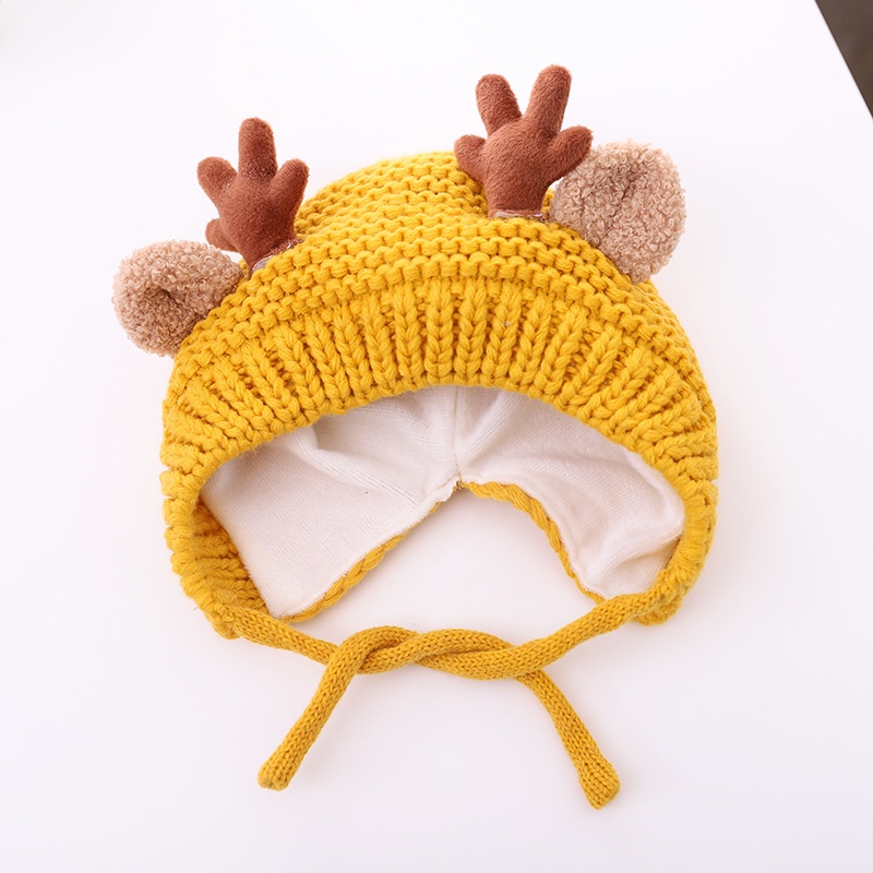 Nón len sừng hươu thời trang noel ấm áp cho bé yêu