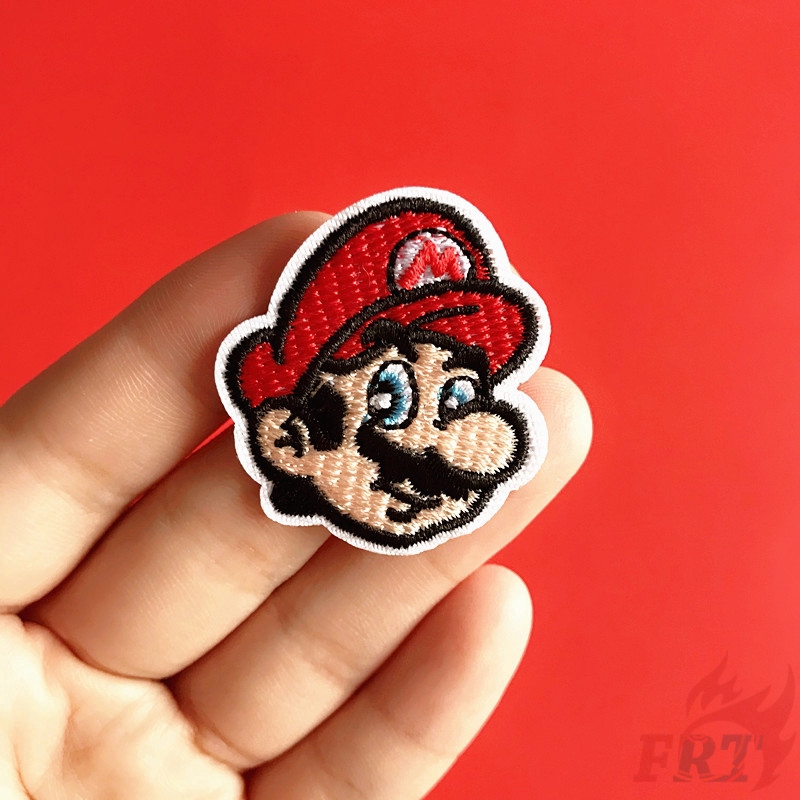 Bộ 1/ 4 miếng vá quần áo dạng thêu/ ủi hình Super Mario đáng yêu tiện lợi