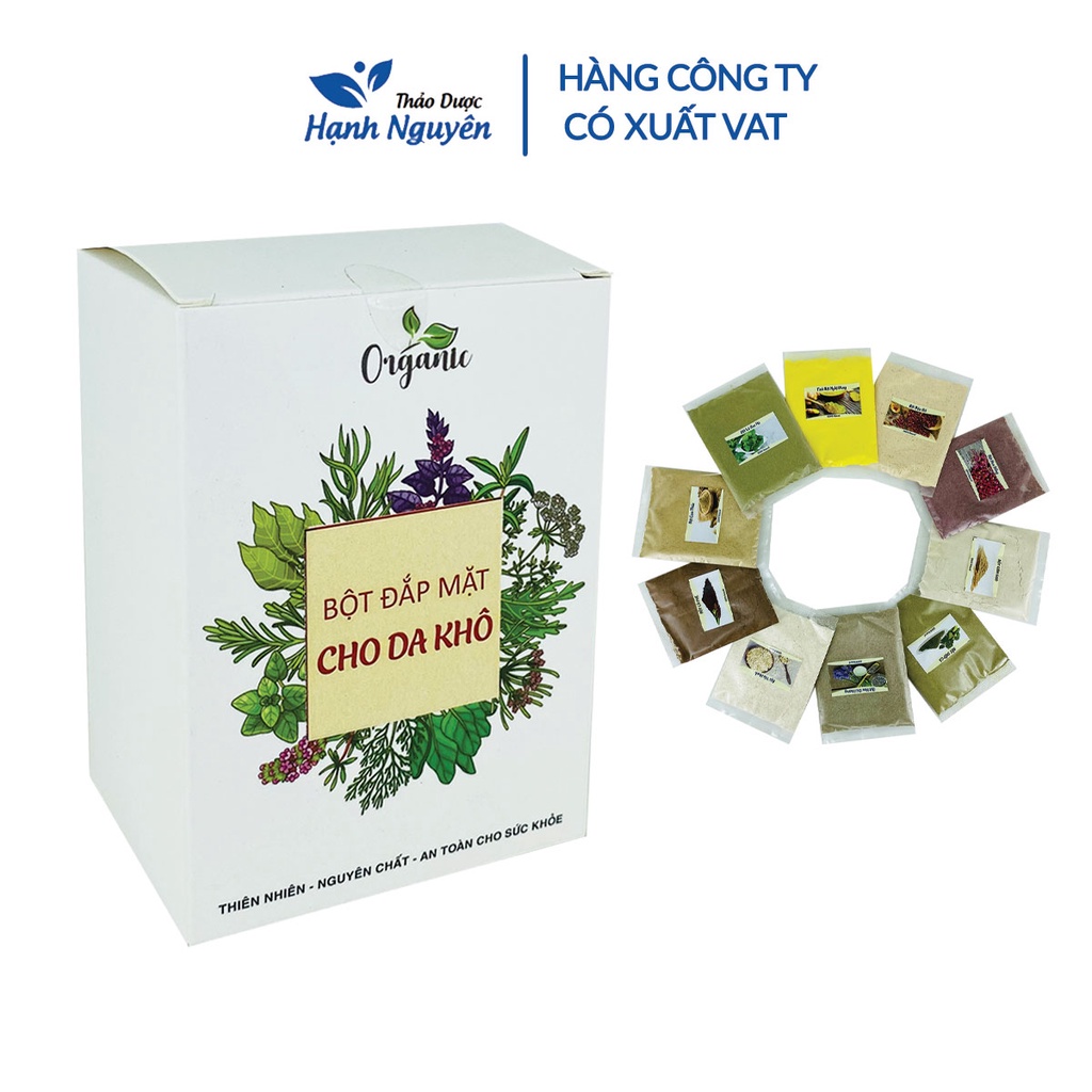 Combo 10 loại bột cho da khô nguyên chất (Dưỡng da, cấp ẩm, bổ sung vitamin, chống lão hóa) - Thảo Dược Hạnh Nguyên