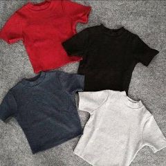 ÁO THUN GÂN FORM CROPTOP ÔM BODY