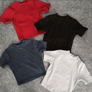 ÁO THUN GÂN FORM CROPTOP ÔM BODY