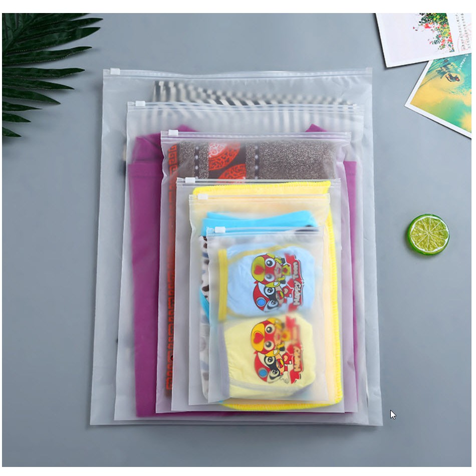 [HCM] Combo 100 Túi zip mờ kéo khoá đựng đồ, bảo vệ và chống nước