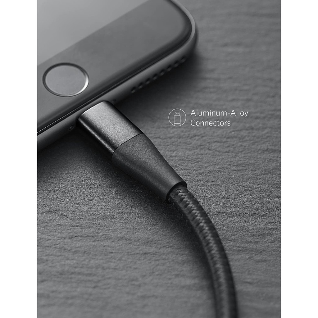 Cáp sạc Lightning Anker PowerLine+ II dài 1.8m - A8452 cho Iphone, Ipad, Ipods