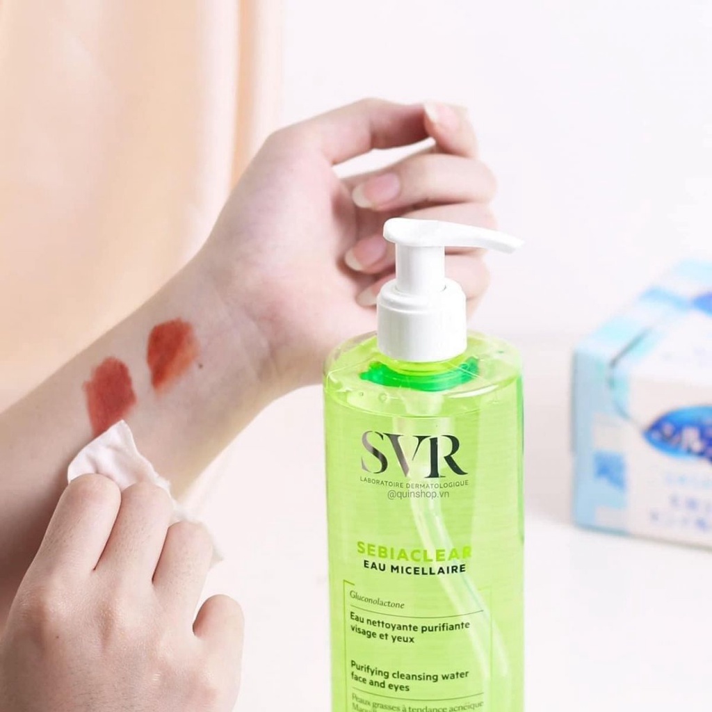 COMBO Nước tẩy trang SVR SEBIACLEAR [400ml] + Sữa rửa mặt SVR SEBIACLEAR [400ml] da dầu mụn