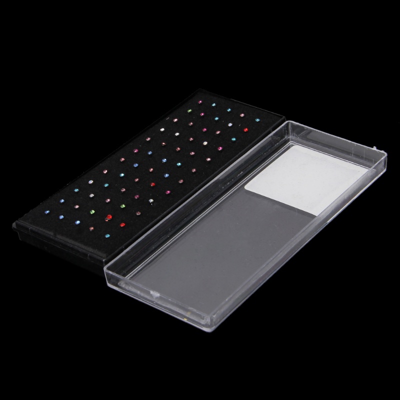 [Hàng mới về] Set 60 khuyên mũi đính đá bằng thép không gỉ