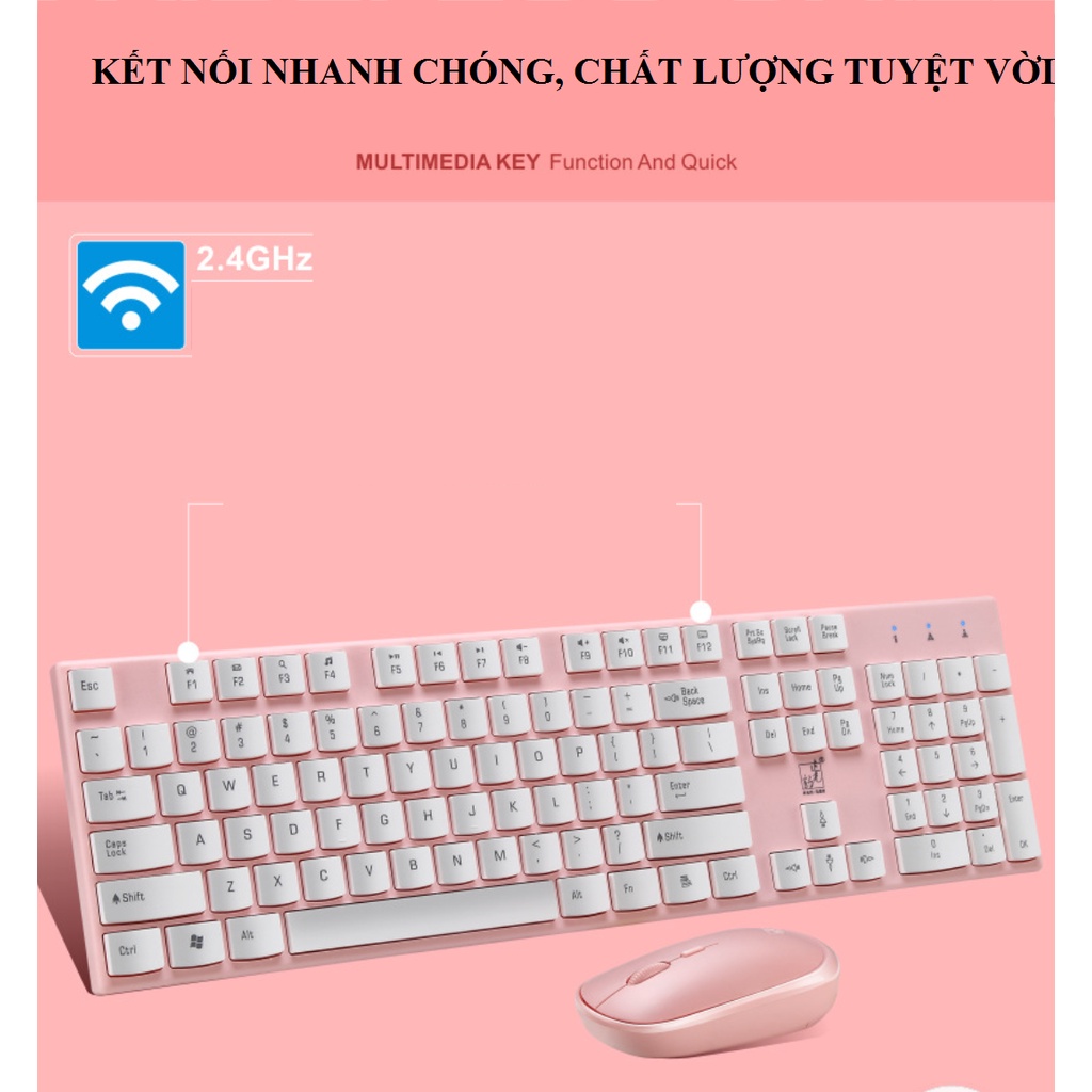 [COMBO GIÁ SỐC] BỘ ĐÔI chuột máy tính+ Bàn phím Máy tính KHÔNG DÂY 8820 CHO PC, LAPTOP,... [có BẢO HÀNH]