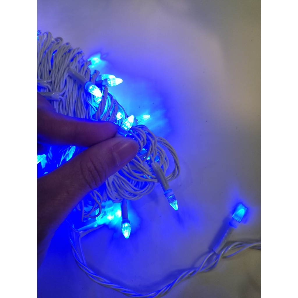 Sale - Dây led noel đầu bóng kim cương chớp nháy 7m 60 bóng 220Vac