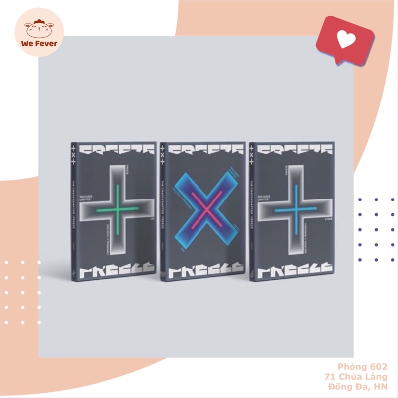 Đồ chơi thẻ bài bo góc cỡ lớn bọc kính siêu xinh Freeze | nhóm TXT | Hàng chính hãng, được mang về từ xứ Hàn Quốc lạnh