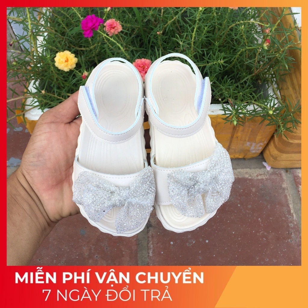 Giày sandal nơ công chúa 108 cho bé gái 1-3 tuổi (Ảnh thật)