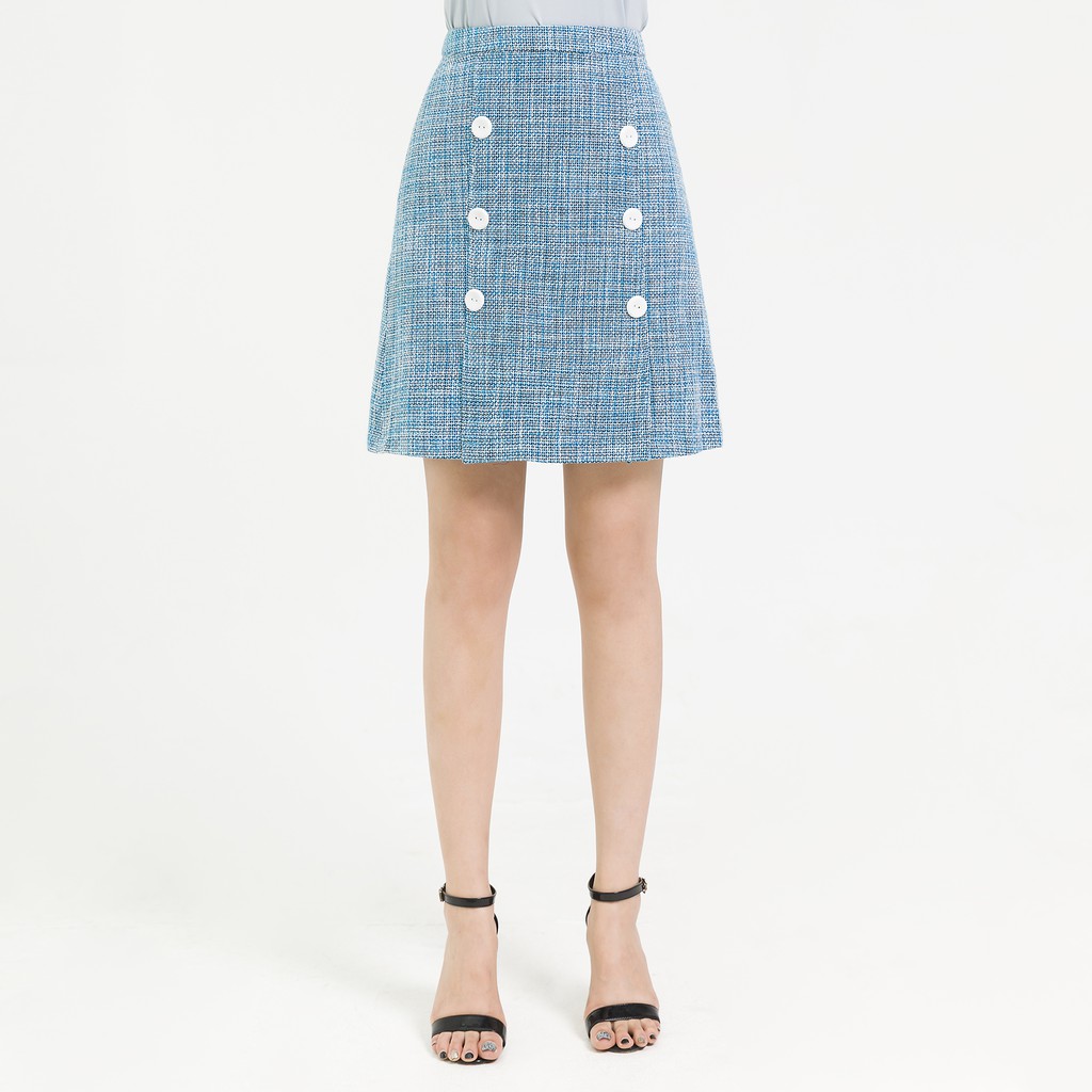 Chân váy dạ GBT049 LAMER L62R19T004 (Trắng/Đen) | BigBuy360 - bigbuy360.vn