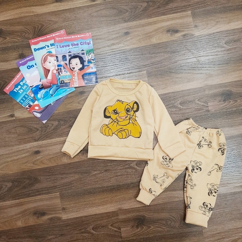 Bộ quần áo trẻ em - Đồ bộ dài tay cho bé sư tử K050