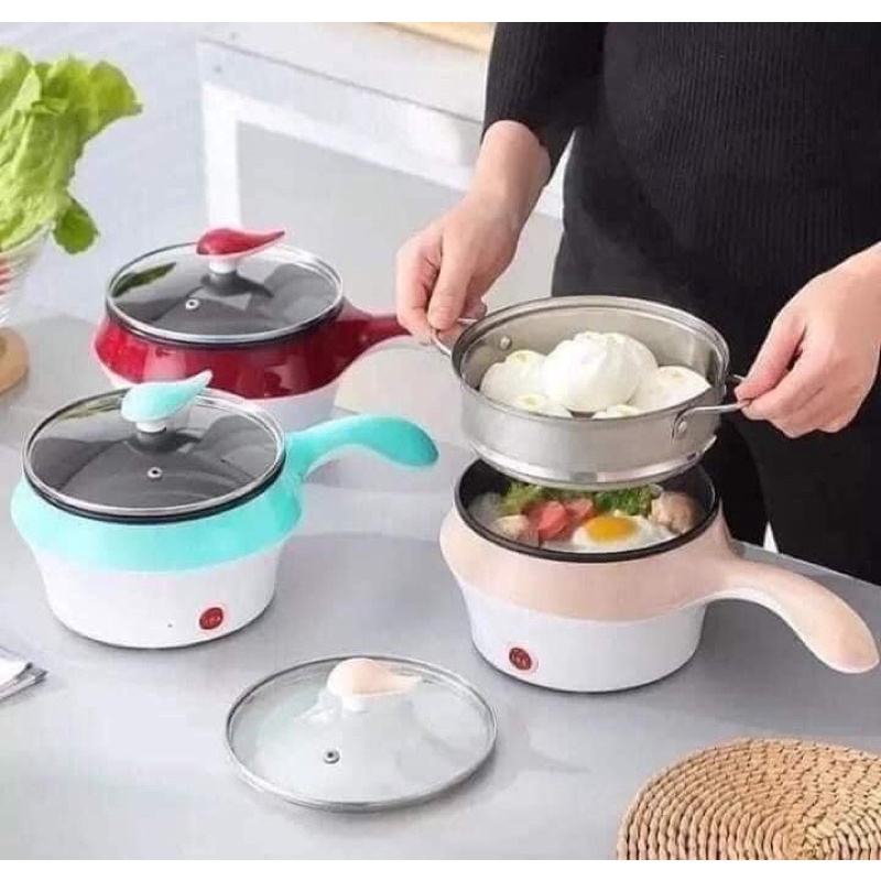 Ca Nấu Mì ,Nấu Lẩu,Hấp 2 Tầng,Đường Kính 20cm,Tiện Lợi