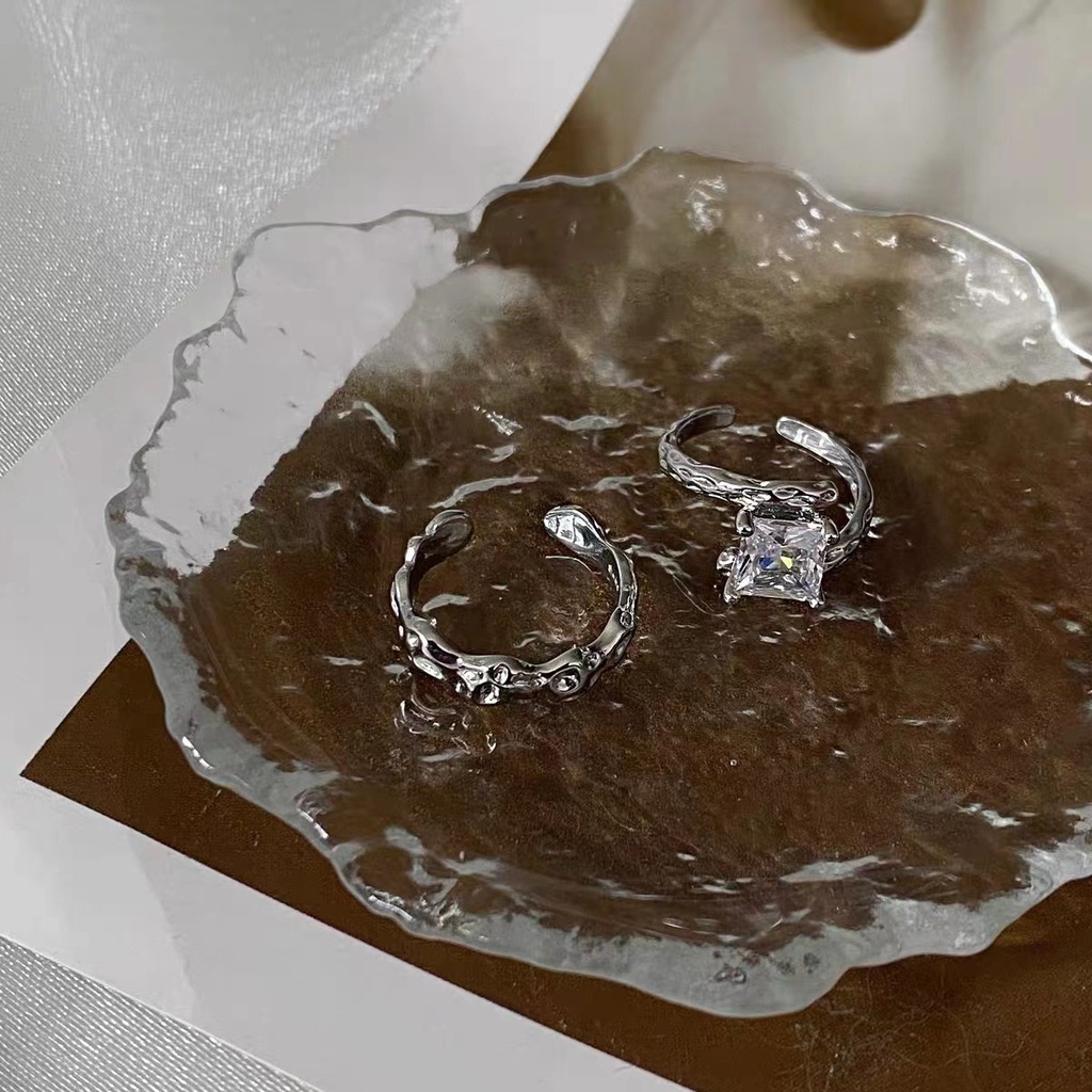 Nhẫn Thiết Kế Không Đều Đơn Giản Sang Trọng Phong Cách Hàn Quốc Có Thể Điều Chỉnh