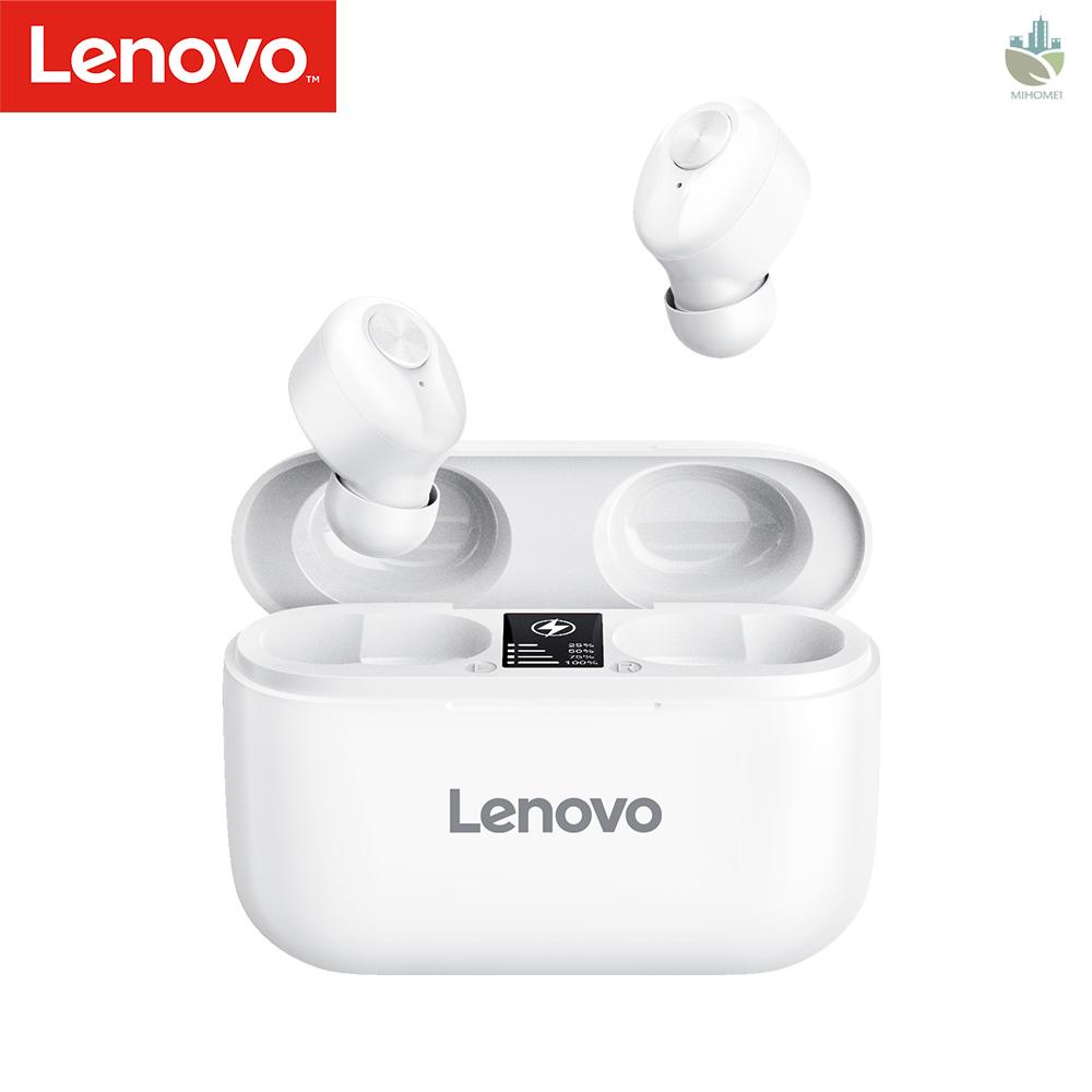 M Lenovo HT18 TWS BT5.0 Wireless Earphones In-Ear Earbuds LED Display/Noise Reduction/HiFi Stereo Sound/Binaural Call/1000mAh Power Bank/8mm Driver Headset with Mic Headphones Compatible with Smartphones