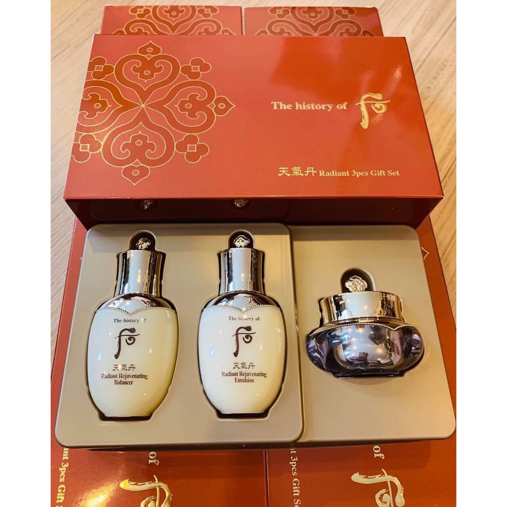 Bộ mini dưỡng da tái sinh Whoo Cheongidan Radiant 3 sản phẩm Gift Set