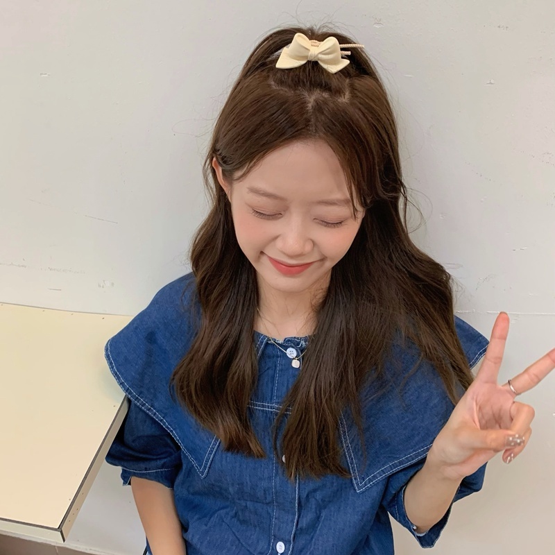 Dây buộc tóc co giãn phối nơ phong cách đáng yêu cho nữ