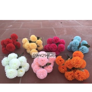 Hoa cúc xù - hoa lụa hoa giả trang trí nhà