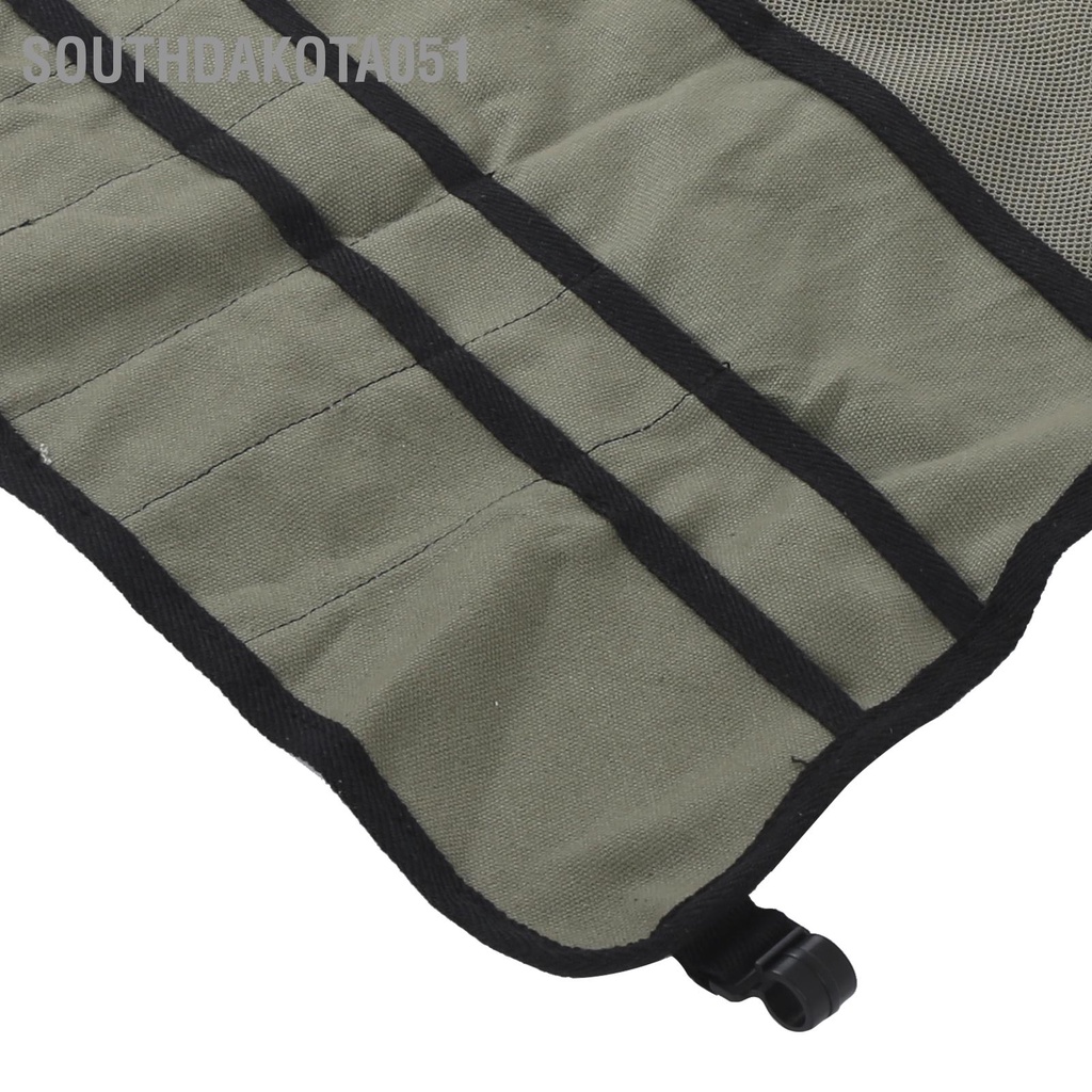Southdakota051 Túi lưu trữ bộ đồ ăn có thể gập lại điều chỉnh được nhiều túi đựng dao kéo cho ba lô đi cắm trại BBQ Đi đường dài