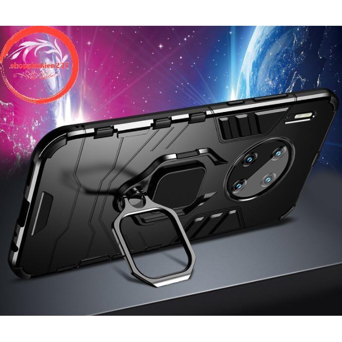 Ốp Lưng Huawei Mate 30 , Mate 30 Pro Ốp Chống Sốc Iron Version 3 Đen Cao Cấp Có Giá Đỡ