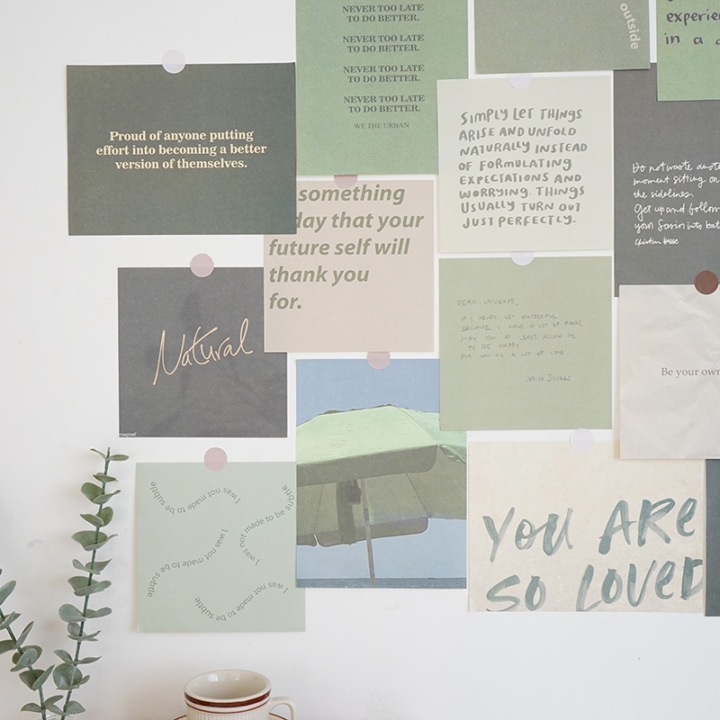 Poster dán tường THINGS postcard ảnh decor tranh giấy vintage retro đồ dùng trang trí phòng ngủ hàn quốc