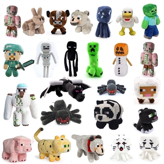 Minecraft Sang Trọng Đồ Chơi Búp Bê Nhồi Bông Mềm Enderman Sói Zombie Golem Nhện Sketelon Rồng Anime Đồ Chơi Trẻ Em