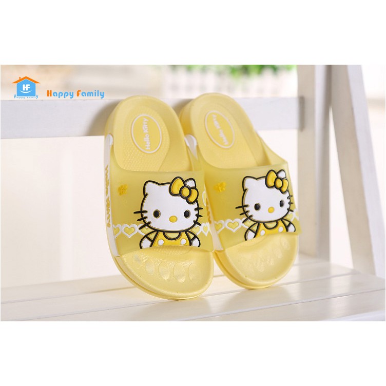 [Có size mẹ và bé] Dép nhựa dẻo dép đi mưa dép quai ngang Kitty