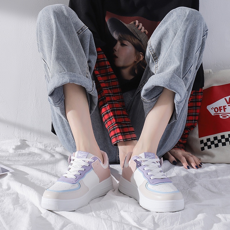 Giày Thể Thao Màu Trắng Macaron Phong Cách Nhật Bản 2022 Thời Trang Cho Nữ F001 Czk068