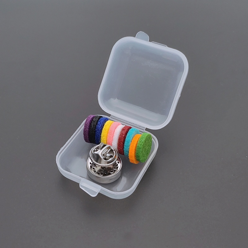 Khóa Kẹp Tinh Dầu 15Mm Đính Kim Cương Kèm 10 Miếng Dán Miễn Phí 1 Hộp