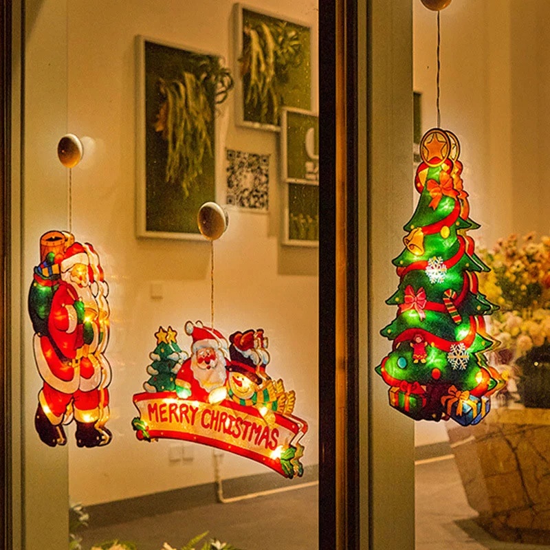 Đèn LED Hình Ông Già Noel Treo Trang Trí Cây Thông Giáng Sinh