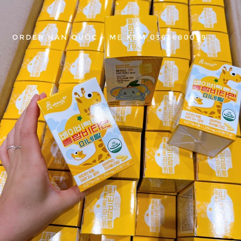 Kẹo nhai ngậm Vitamin tổng hợp Hàn Quốc vị cam