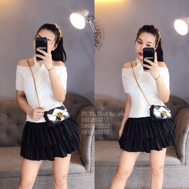 Áo len móc cổ