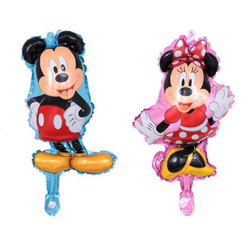 Bóng Nhôm Hình Chuột Mickey, Minnie, Bóng Kiếng Chuột Mickey, Minnie Trang Trí Sinh Nhật Cho Bé Size 40cm Và 60cm