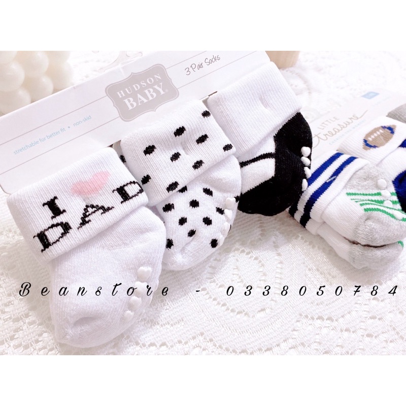 [ Hàng Mới Về ] Set 3 tất Hudson siêu cute cho bé 0-6M