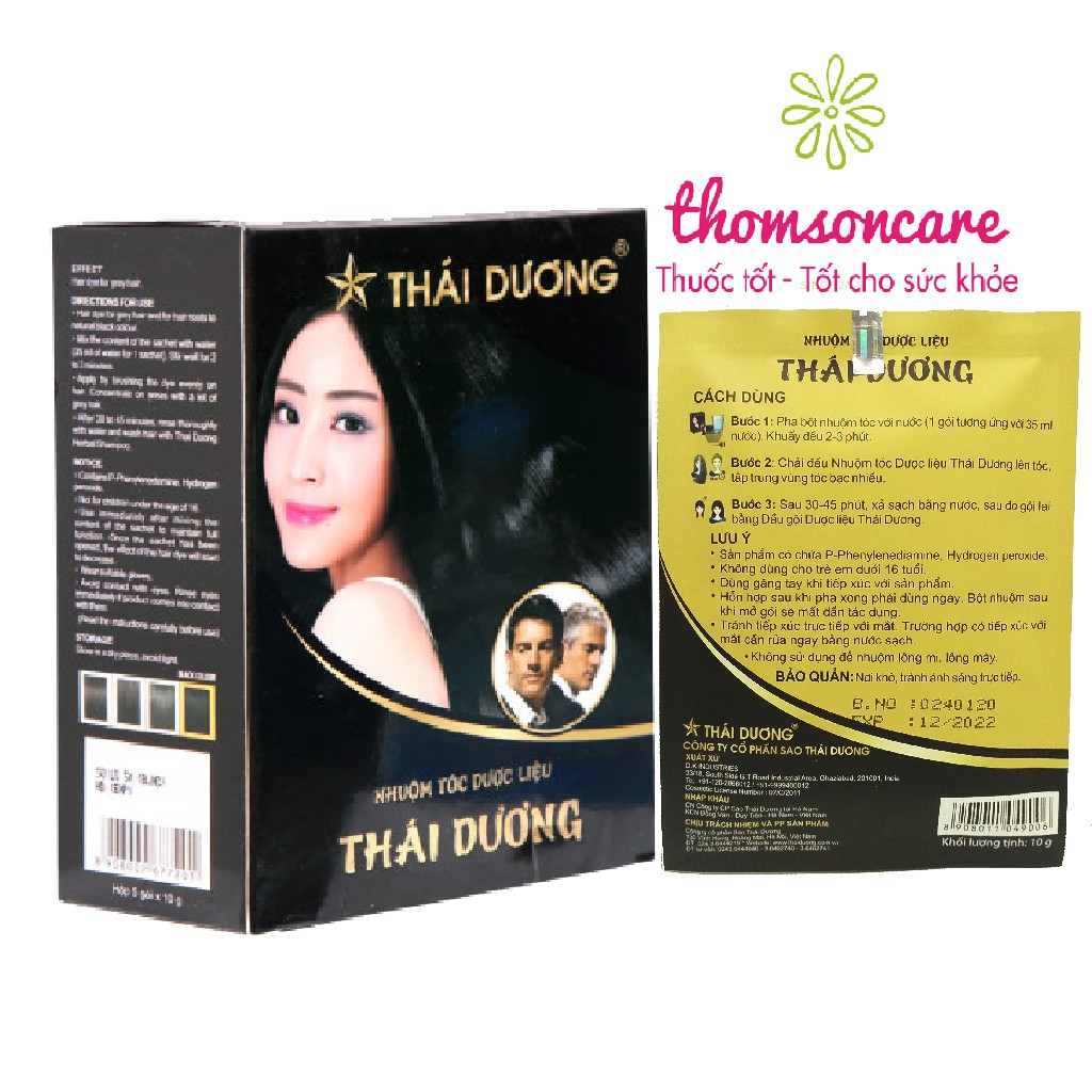 Nhuộm tóc Thái Dương - Nhuộm đen tóc từ thảo dược, an toàn, không gây dính da đầu | BigBuy360 - bigbuy360.vn