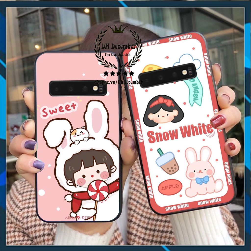Ốp lưng Samsung S10 / S10 PLUS / S10 5G in hình 3D lucky, gấu  xinh xắn - KHÔNG NÊN BỎ LỠ