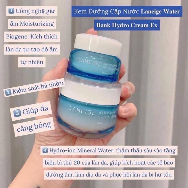 20ml - Mẫu mới - Kem dưỡng cho da dầu Water Bank Water Bank Moisture Cream