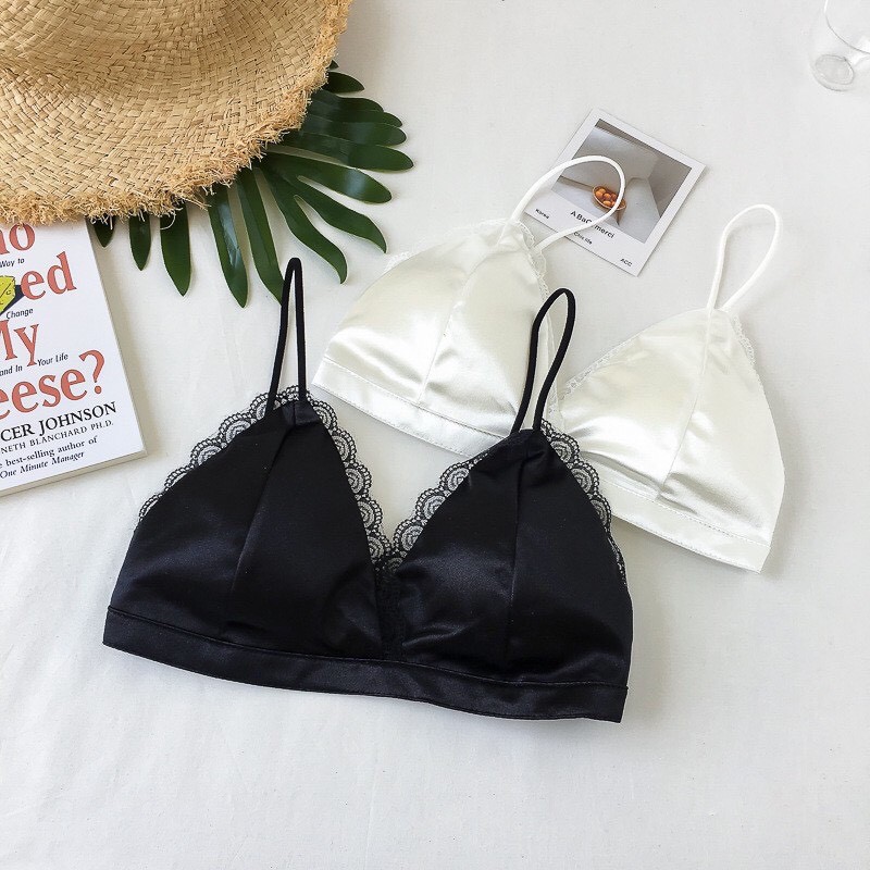 Áo Bra Satin Bóng Trơn Dây Mảnh cao cấp BR21 | BigBuy360 - bigbuy360.vn