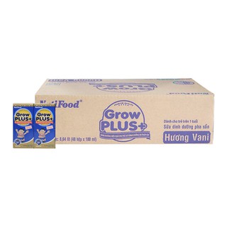 Thùng sữa bột pha sẵn Nuti Grow Plus Xanh 180ml (48 hộp)