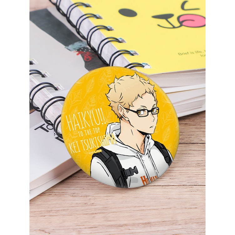 Huy hiệu cài áo hình nhân vật phim hoạt hình Haikyuu