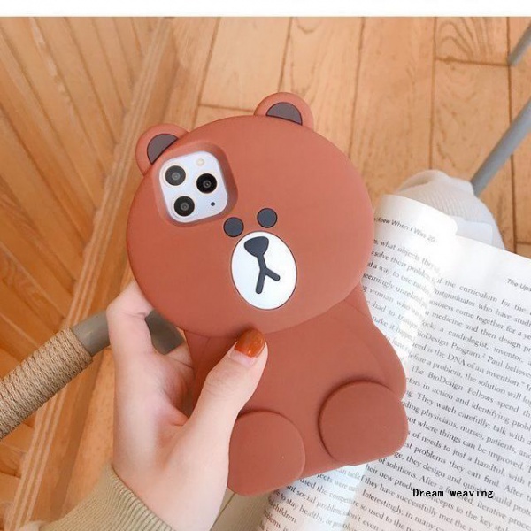 Ốp Điện Thoại Hình Gấu Nâu Hoạt Hình Cho iPhone 6 / 6plus / 6splus / 7 / 7plus / 8 / 8plus / x / xs / 11 / 12 / 13 / 14 / pro / max